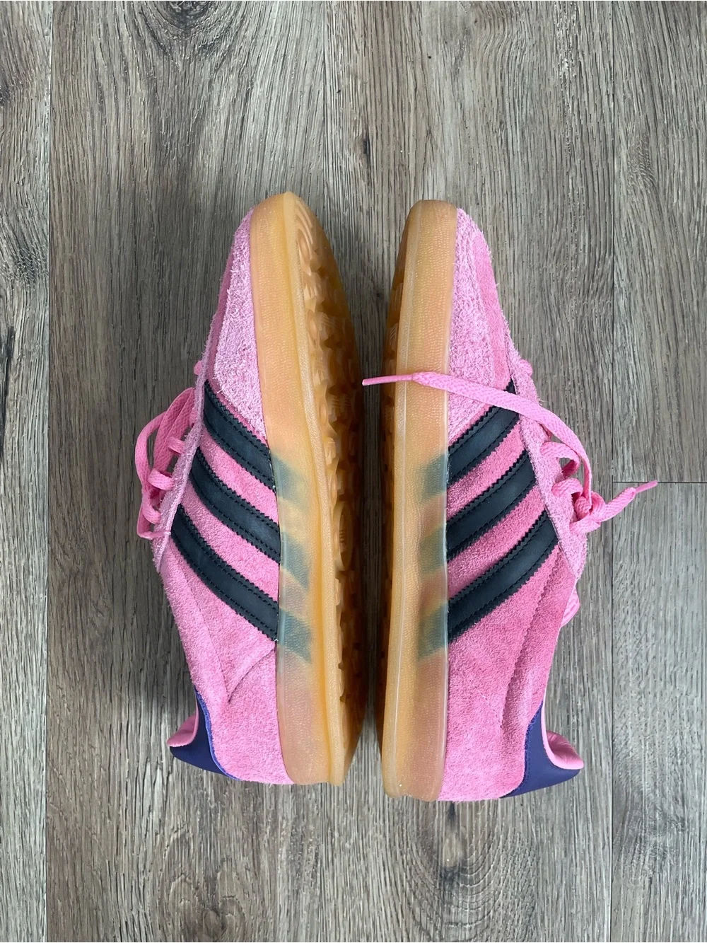 Women Size 8 Adidas Gazelle Bliss Pink Purple Shoes - Picture 4 of 8